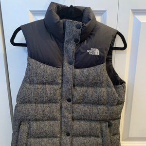 Women's North Face Vest with Grey Tweed Size M
